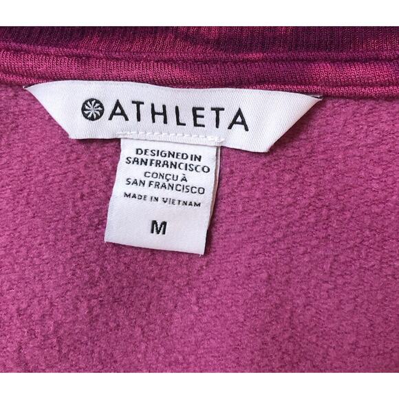Athleta Sundown Pink & Purple tiedye sweatshirt  Oversized Modal/Poly/Lycra Med - Picture 4 of 9